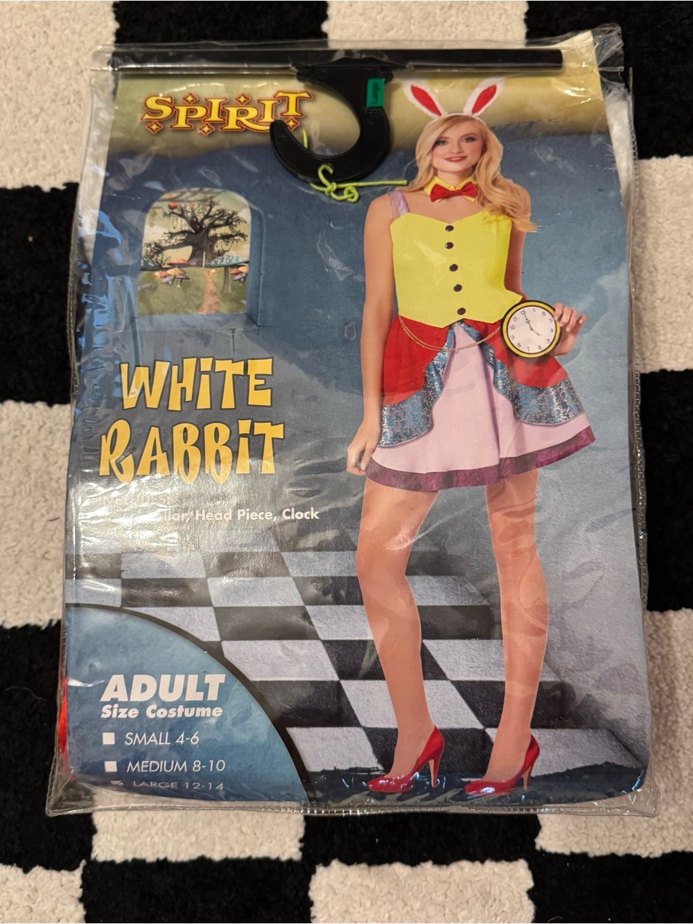 Spirit White Rabbit Adult Alice in Wonderland Costume Women’s Size Large 12-14